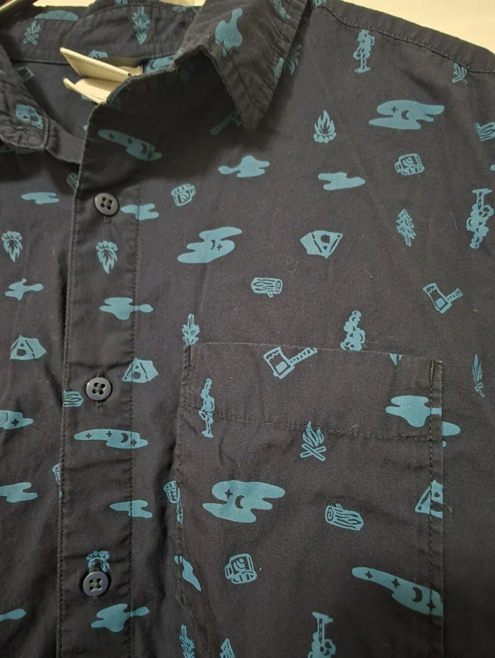 The North Face Baytrail Pattern Short Sleeve Shirt Camping Size Large